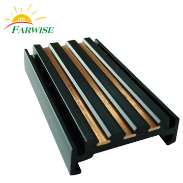 Co-extrusion Plastic Guide Rail Insert Copper Strip